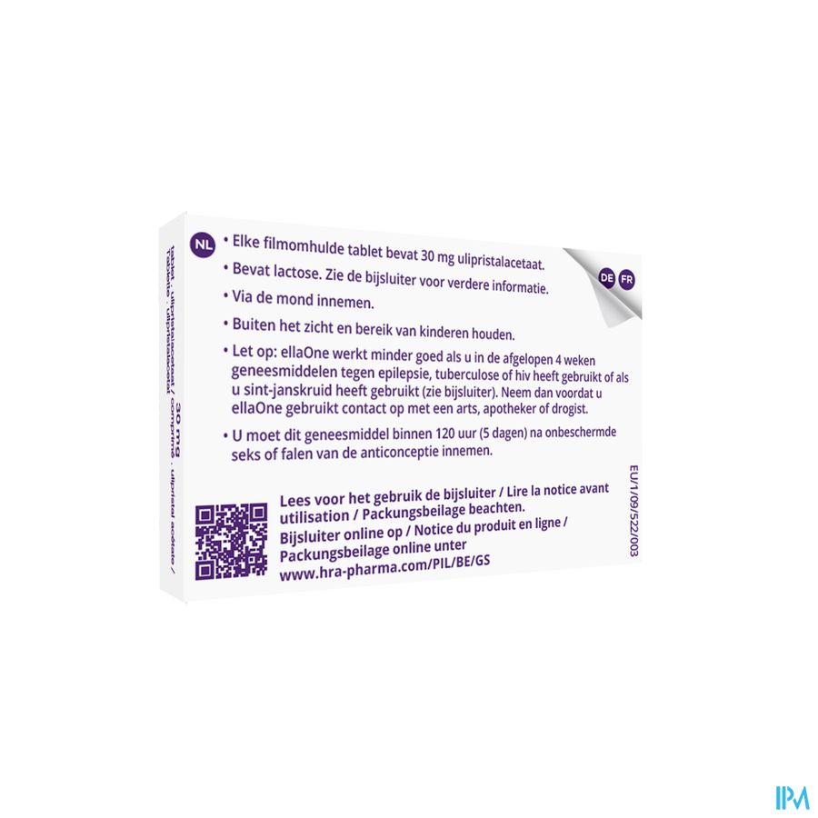 EllaOne 30 mg comprimé - Pilule du lendemain