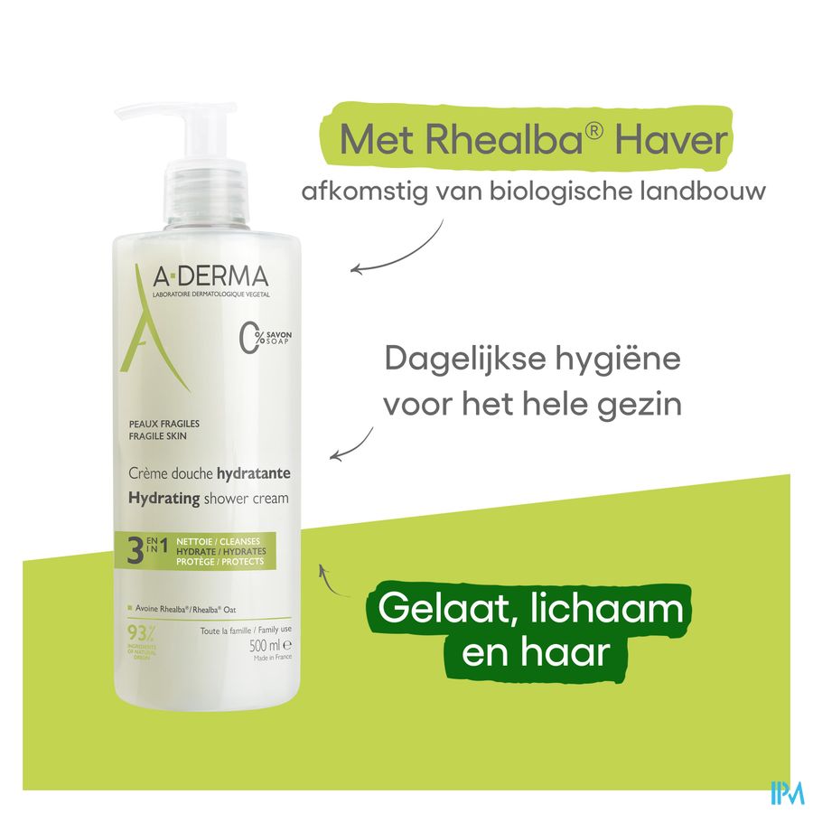 A-DERMA - LES INDISPENSABLES GEL DOUCHE HYDRATANT Peaux fragiles