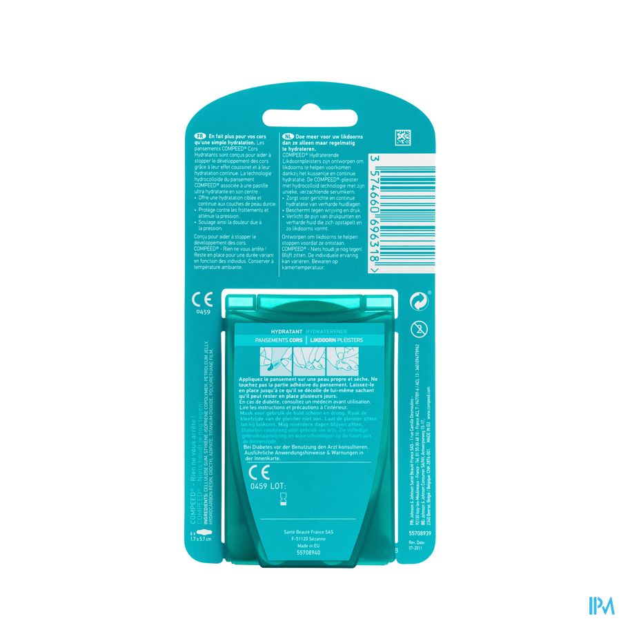 Compeed® Pansement Cors au pied Hydratant (6 p.)