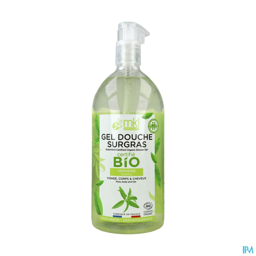 Mkl Gel Douche Bio Verveine Fl Pompe 1l