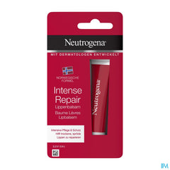 Neutrogena Intense Repair, baume à lèvres apaisant et très hydratant pour les lèvres et les narines endommagées, gercées et irritées, 15 ml