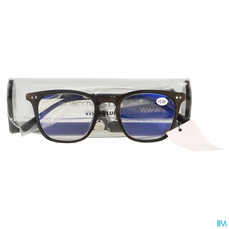 Pharmaglasses Visionblue Pc02 Lun.lect.+3.00 Brown