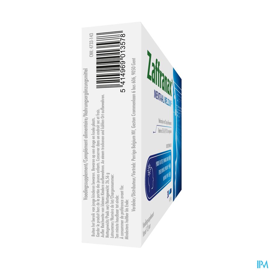 Zaffranax® Bien-être Mental 30 Gélules - Stress (4), Fatigue (3), Émotionnel (1)