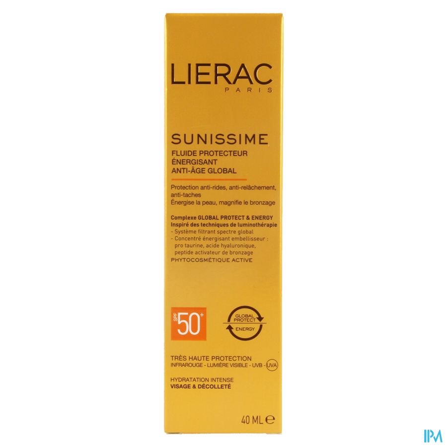 Lierac Sunissime Fluide Visage Ip50 Prot.ener.40ml