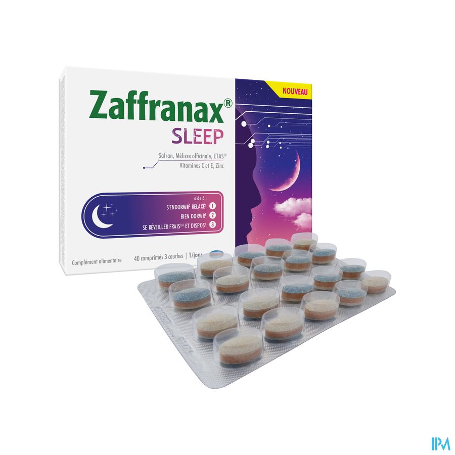 Zaffranax® Sleep 40 Comprimés - Sommeil, Fatigue, Moments De Stress