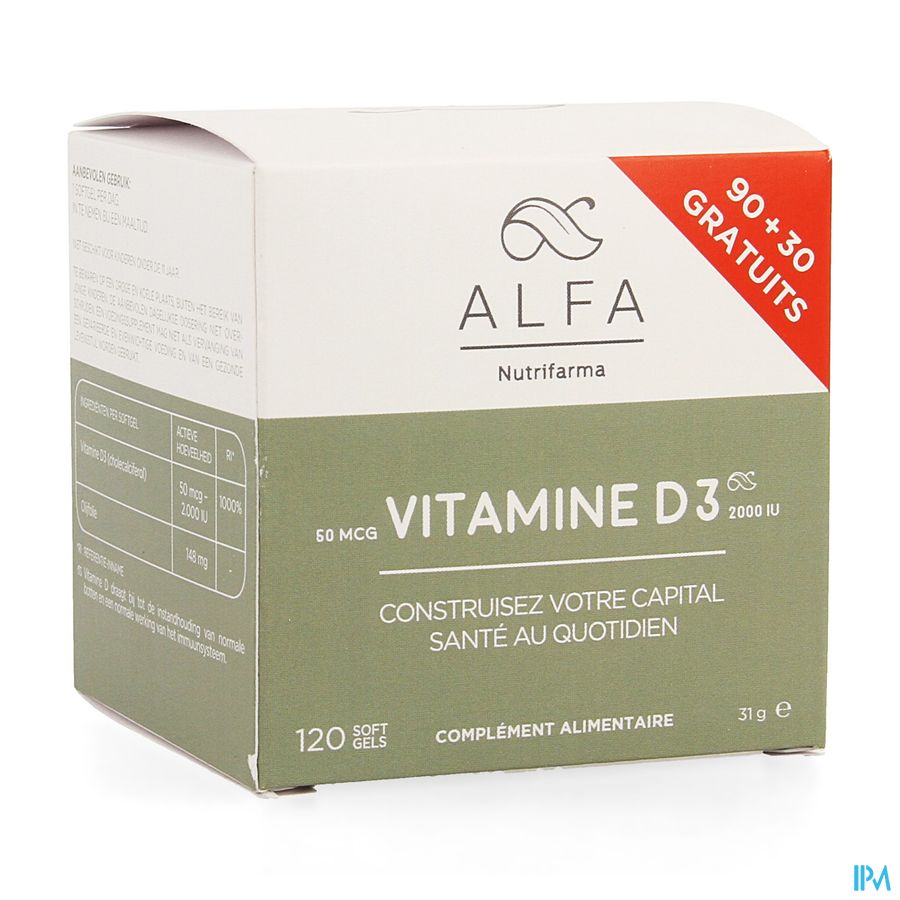 Alfa Vitamine D3 50mcg Softgel 120