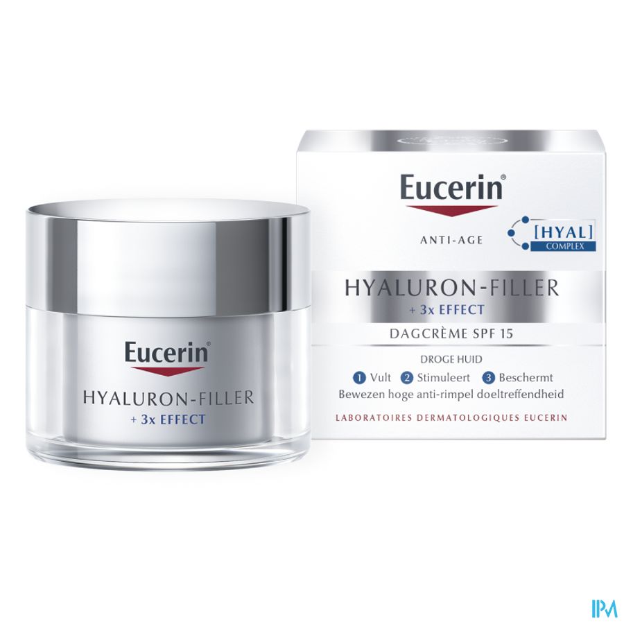 Hyaluron-Filler + 3x Effect Soin de Jour SPF 15 Peau Sèche Anti-Rides & Anti-Âge Pot 50ml