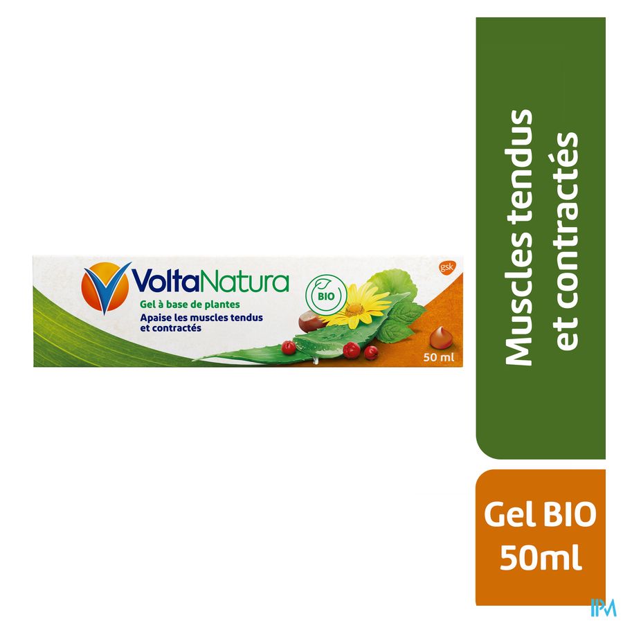 VoltaNatura Gel, à base de plantes BIO (Aloe Vera & Arnica), apaise les tensions musculaires, 50 ml