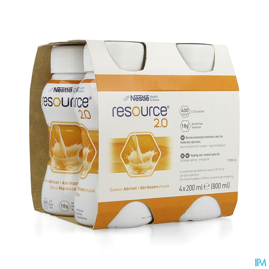 Resource 2.0 Abricot 4x200ml 12100545