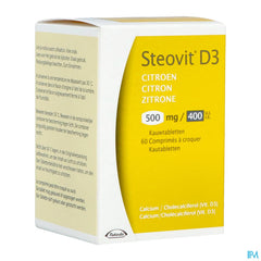 Steovit Forte Citron 500mg/400 U.I. Calcium & Vit D - 60 comprimés à croquer