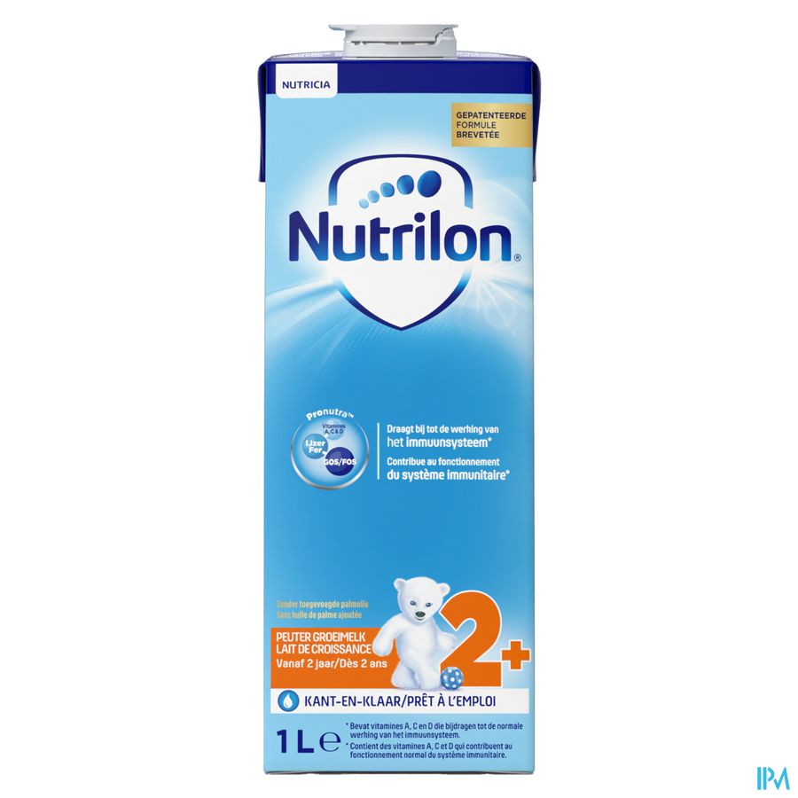 Nutrilon 2+ Lait De Croissance liquide Enfants dès 2 ans bouteille 1L