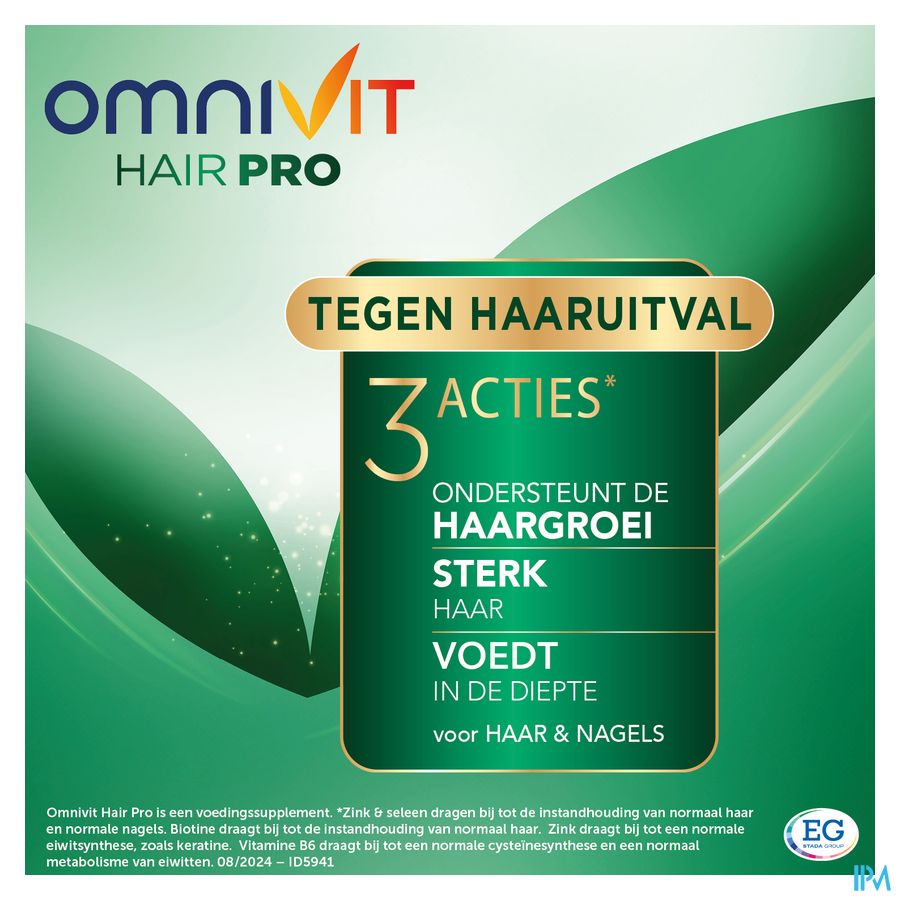 Omnivit Hair Pro 180cp PROMO 1 mois gratuit  - Vitamine Anti-chute Cheveux