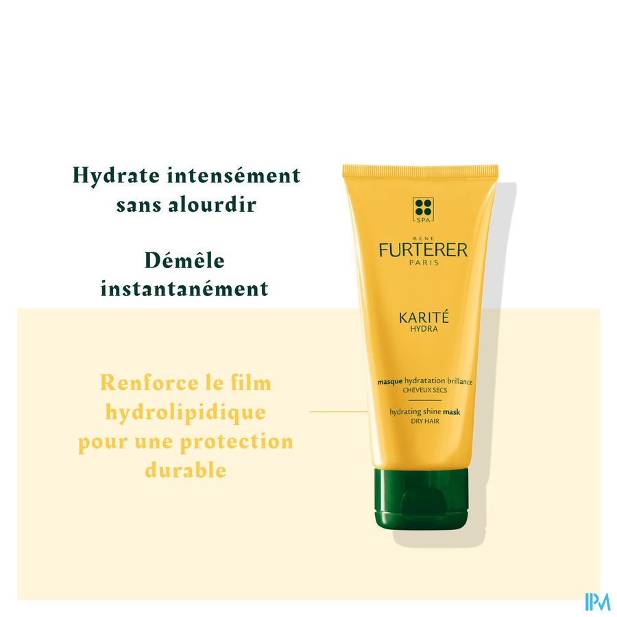 René Furterer - Masque hydratation brillance - Masque démêlant hydratant à l'huile de Karité - KARITE HYDRA