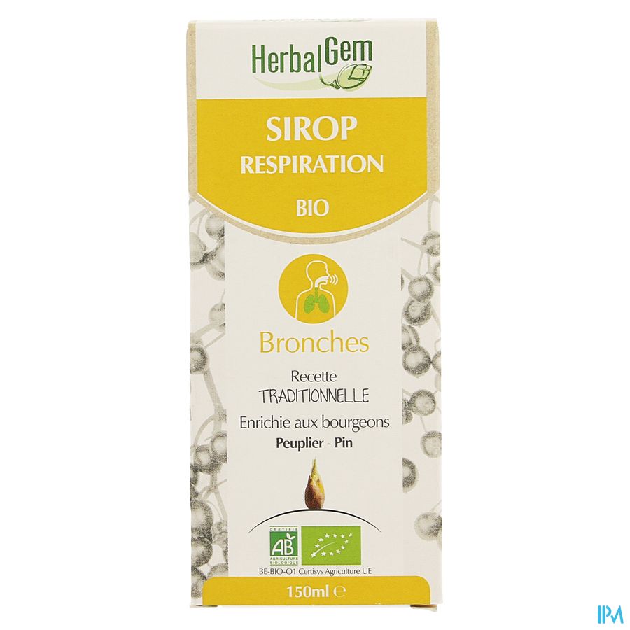 Herbalgem Sirop Respiration Bio Enf-adulte 150ml