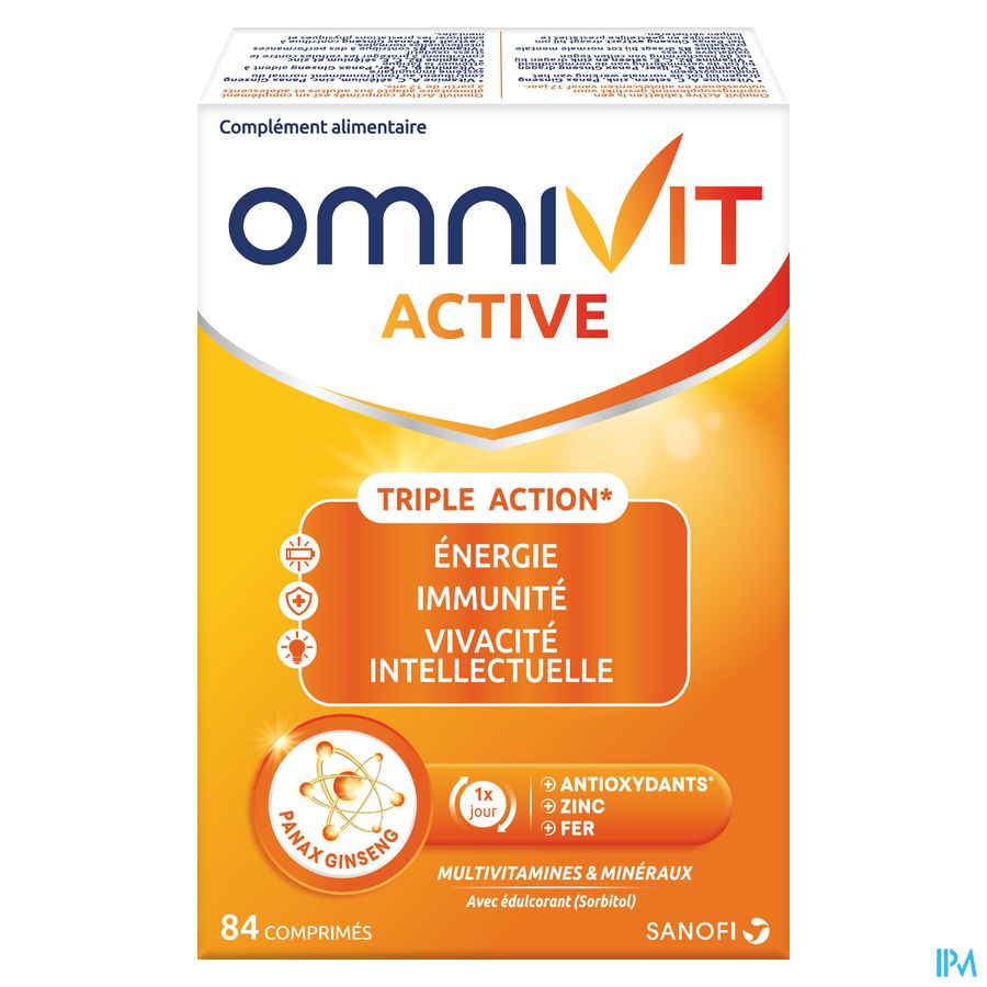 Omnivit Active 84cp - Vitamine Immunité Energie