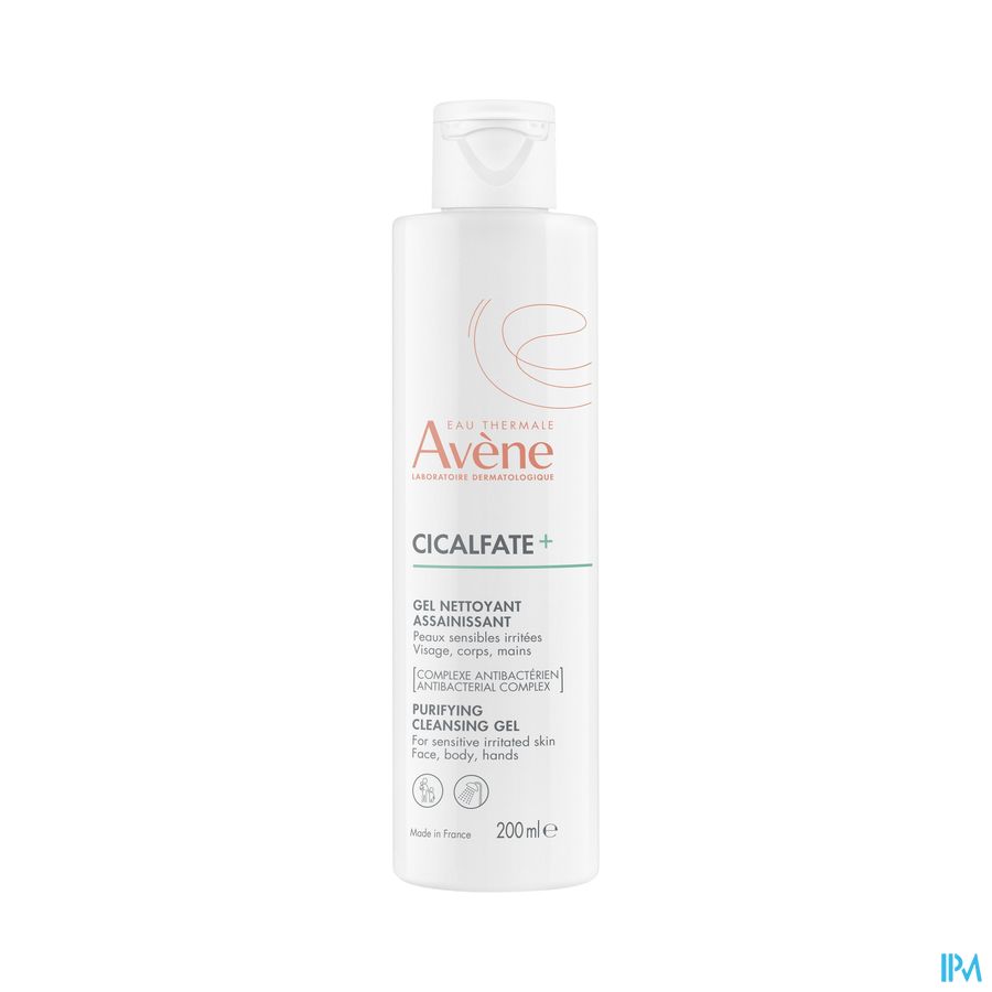Eau Thermale Avène CICALFATE+ Gel Nettoyant Assainissant Peaux sensibles irritées - Visage, corps, mains