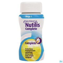 Nutilis Complete Stage 1 Goût Vanille Bouteilles 4x125ml