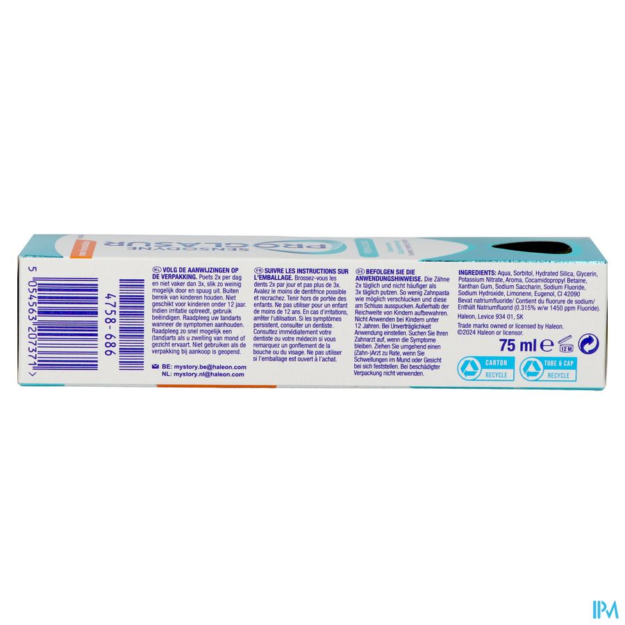Sensodyne Proglasur Fresh & Clean Tube 75ml