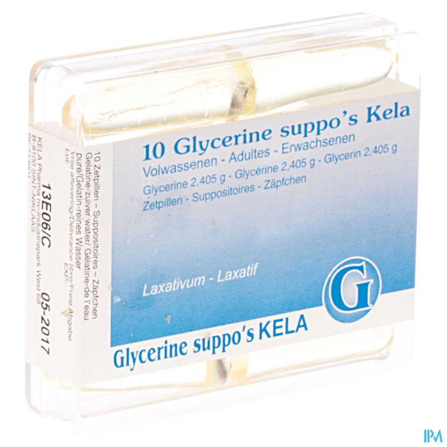 Glycerine Kela Pharma glycérine laxatifs suppositoires adultes