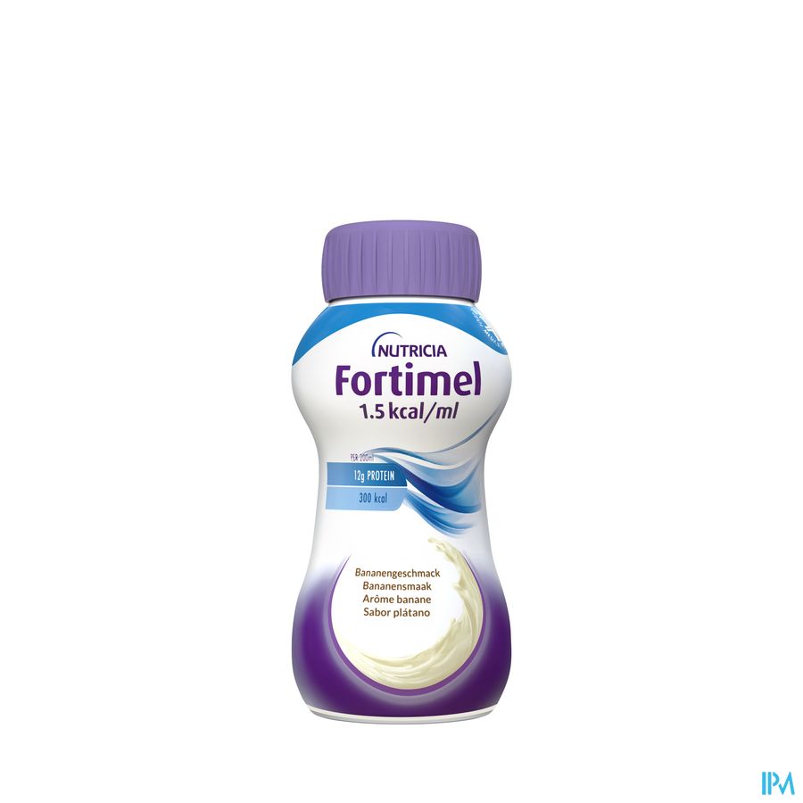 Fortimel 1.5kcal Arôme Banane Complément Nutritionnel Dénutrition Bouteilles 4x200ml