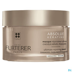 René Furterer Masque réparateur ultime - Cheveux épais - Masque à la Kératine pour cheveux abimés - ABSOLUE KERATINE