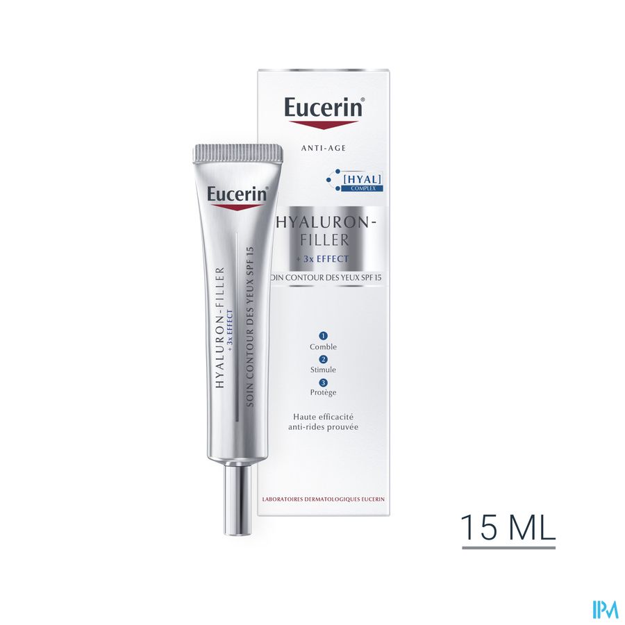 Hyaluron-Filler + 3x Effect Soin Contour des Yeux SPF 15 Anti-Rides & Anti-Âge Tube 15ml