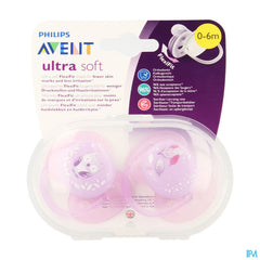 Philips Avent Sucette Soft Deco +0m Girl 2 SCF227/20