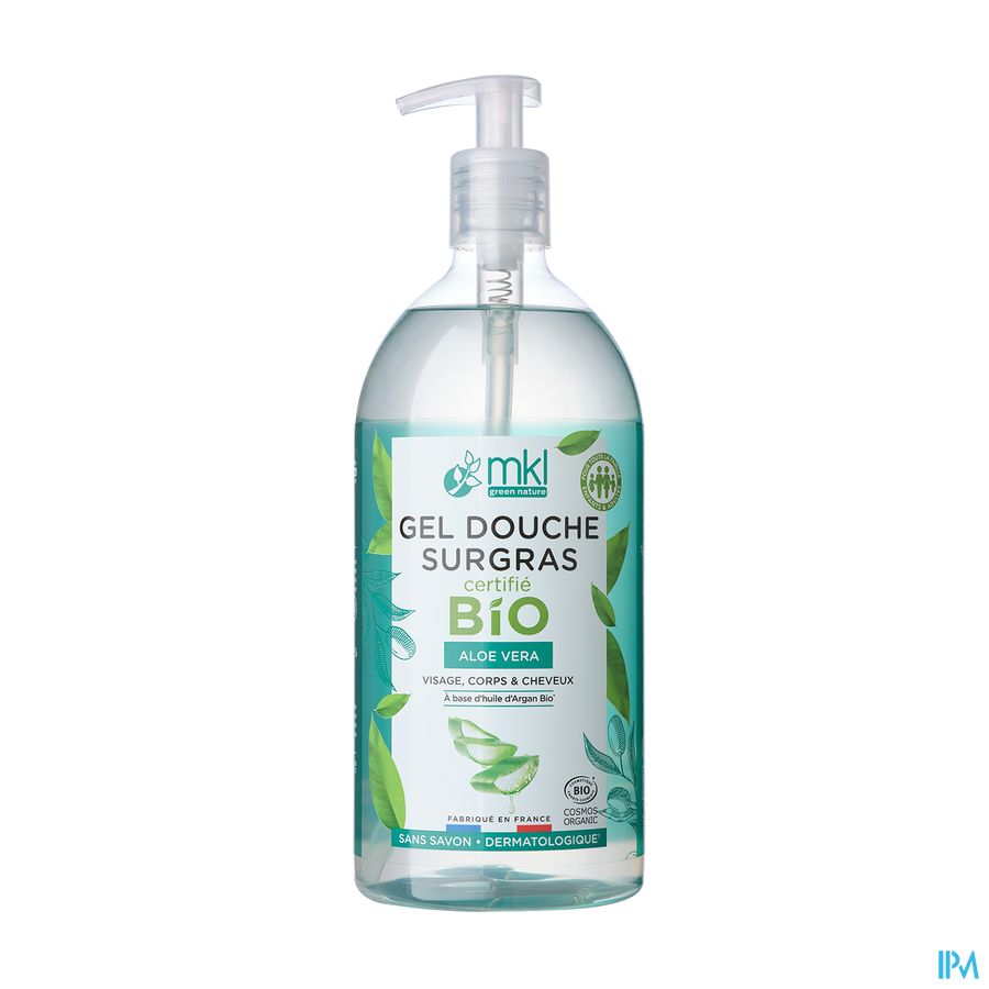 Mkl Gel Douche Bio Aloe Vera Fl Pompe 1l