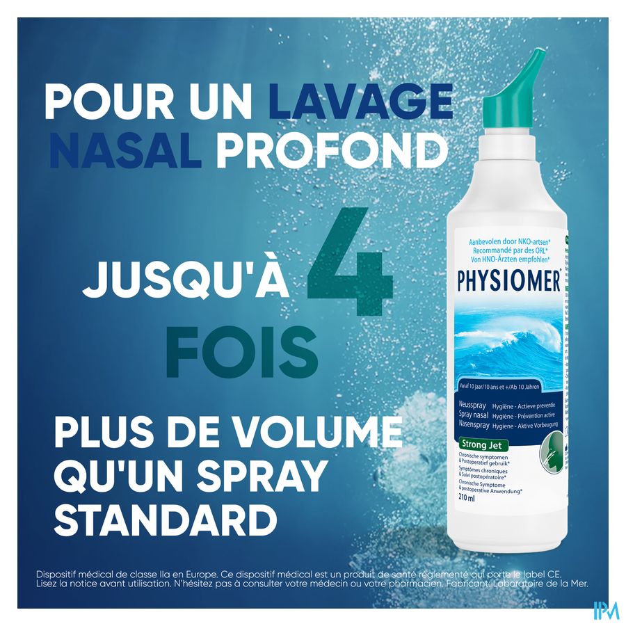Physiomer® Strong Jet Spray Nasal 210ml –Nez Bouché Lors D’Une Rhinosinusite