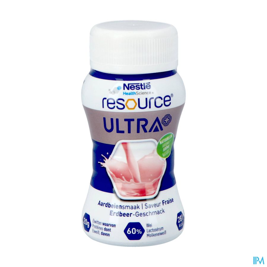 Resource Ultra+ Saveur Fraise 4x125ml
