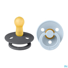 Bibs 2 Sucette Duo Iron Baby Blue