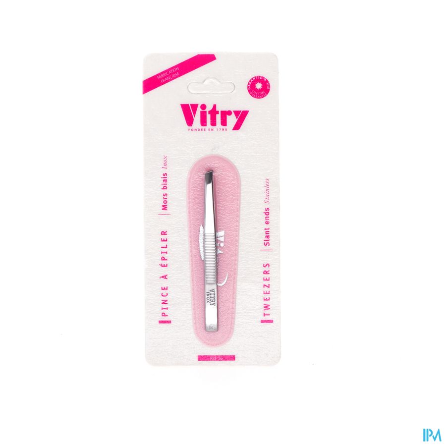 PINCE A  EPILER MORS BIAIS INOX