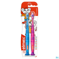 elmex Brosse à Dents Enfant 3-6 ans Souple 2 pièces