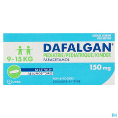 Dafalgan Pediatrique 150mg Suppo 12