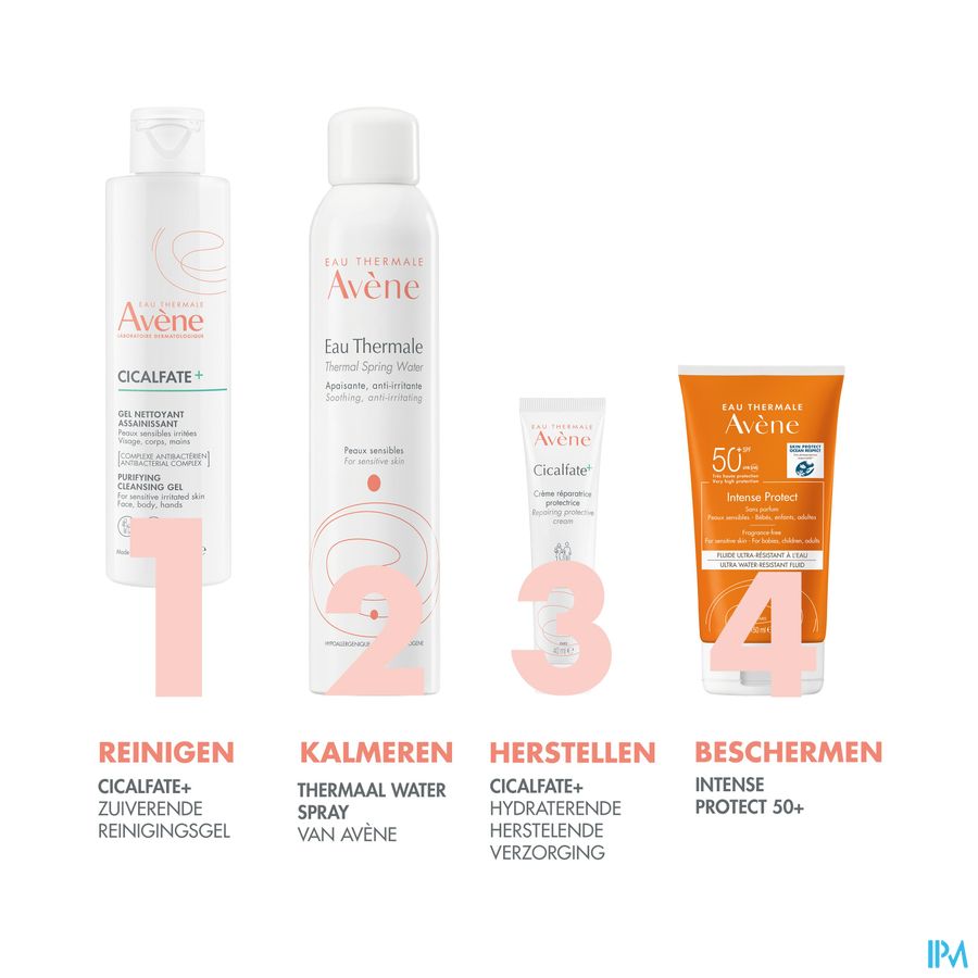 Eau Thermale Avène CICALFATE+ Gel Nettoyant Assainissant Peaux sensibles irritées - Visage, corps, mains