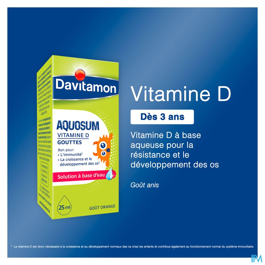 Davitamon® Aquosum Vitamine D: immunité(1) & croissance(2)