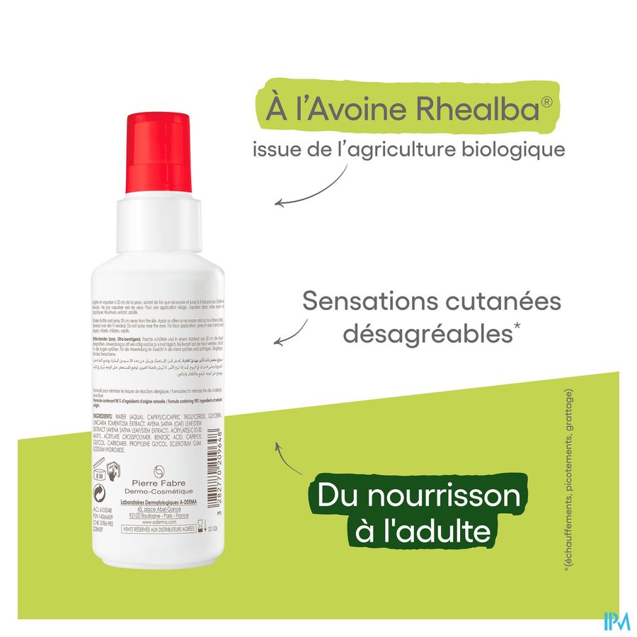 A-DERMA - CUTALGAN SPRAY RAFRAÎCHISSANT ULTRA-CALMANT - Spray rafraîchissant Apaise Effet pansement