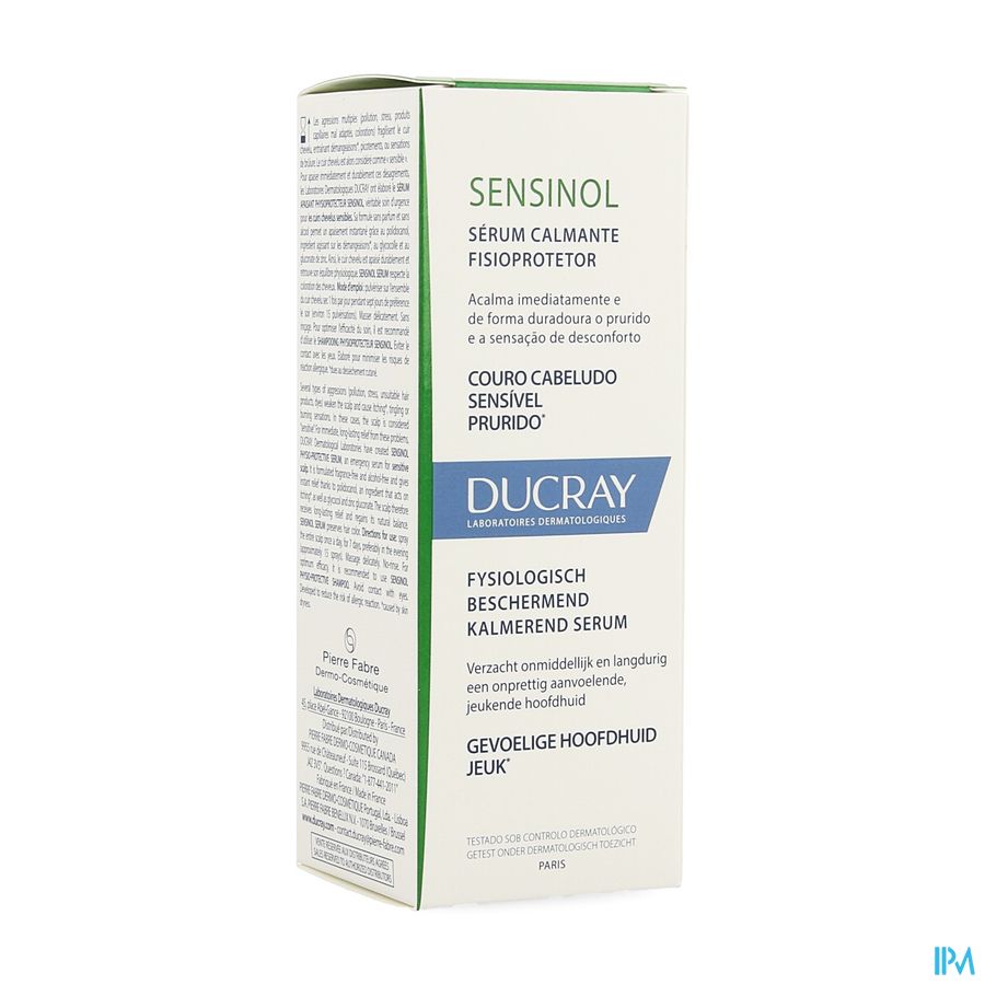 Ducray SENSINOL Sérum Apaisant Physioprotecteur - Spray Cuirs chevelus sensibles sujets à fortes démangeaisons Spray