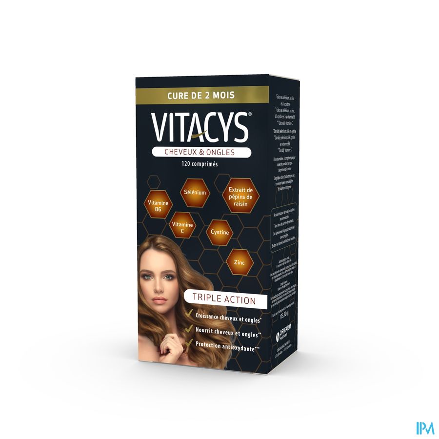 Vitacys Cheveux & Ongles cure de 2 mois - 2 x 60 comprimés