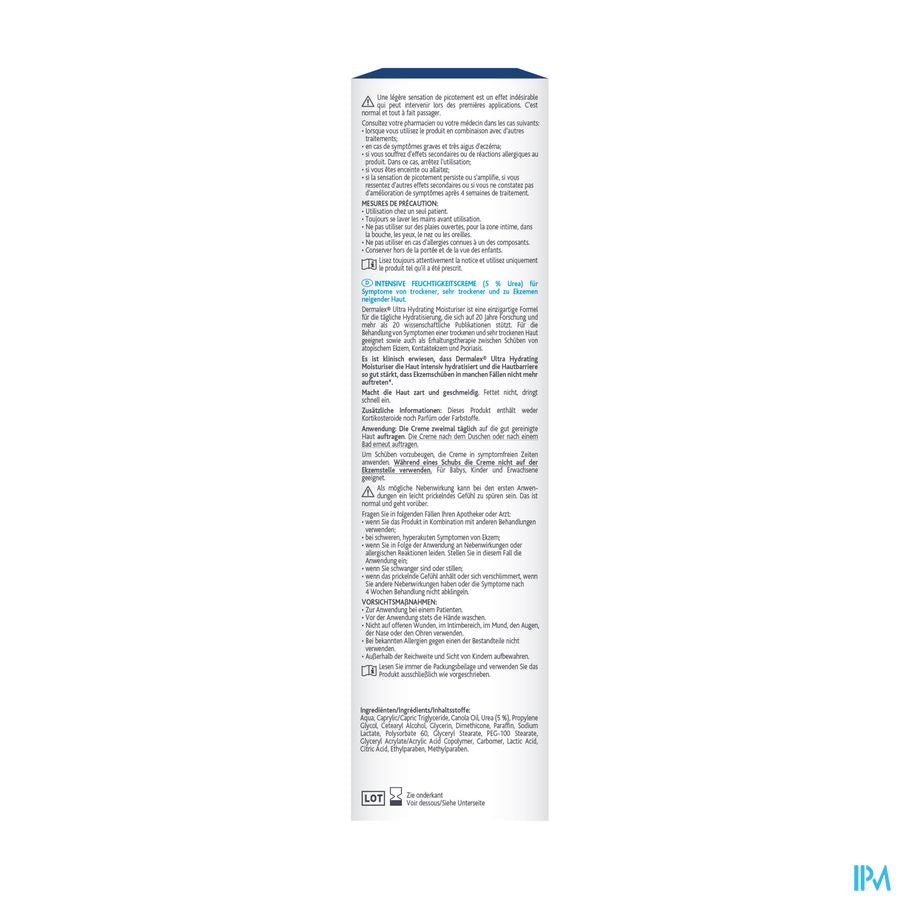 Dermalex® Crème Ultra Hydratante – Peau Très Sèche & Atopique – 200 ml