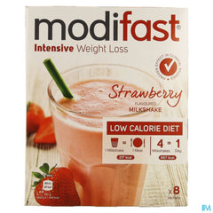 Modifast Intensive Strawberry Flav.milkshake 8x55g