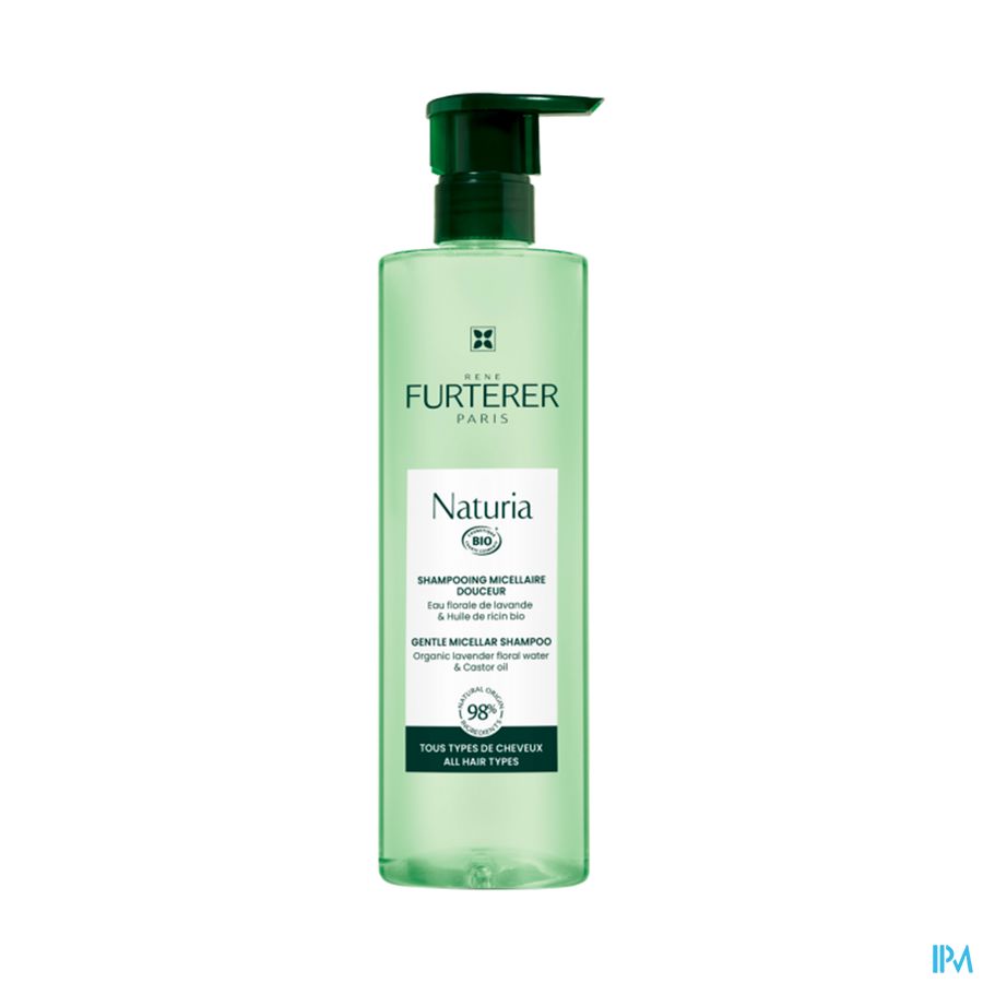 René Furterer  - NATURIA Shampooing micellaire douceur - Shampoing ultra doux sans sulfates pour tous types de cheveux