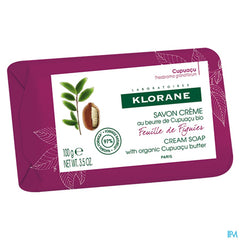 Klorane - Savon crème au beurre de Cupuaçu BIO - Feuille de Figuier - Tous types de peaux