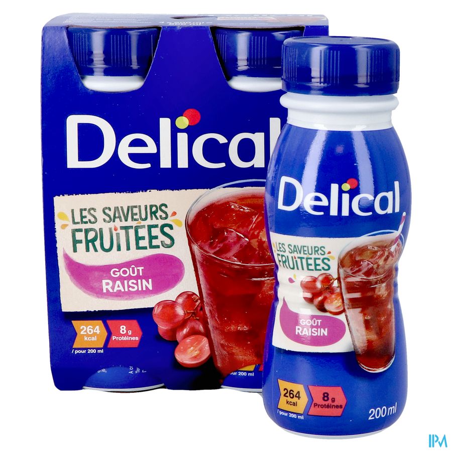 Delical Boisson Fruitee Raisins 4x200ml