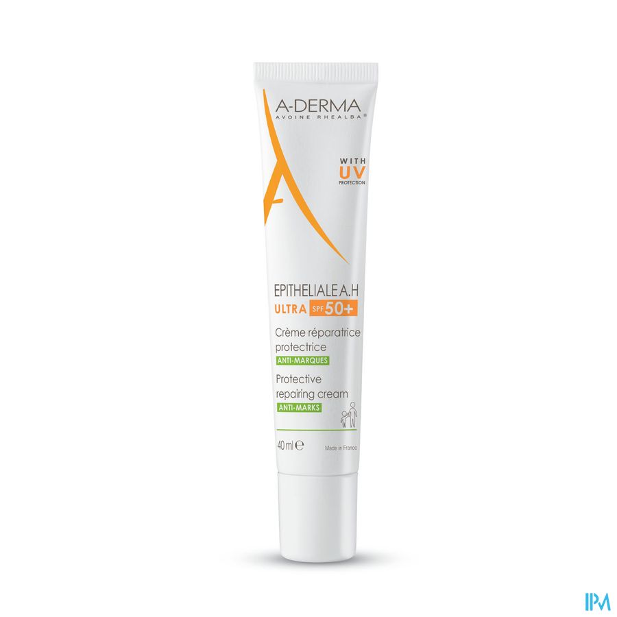 A-DERMA - EPITHELIALE A.H ULTRA SPF50+ CREME REPARATRICE ET PROTECTRICE ANTI-MARQUES - Peaux fragilisées, anti-marques cicatricielles et pigmentaires, post-acte dermatologique ou esthétique superficiel 100ml
