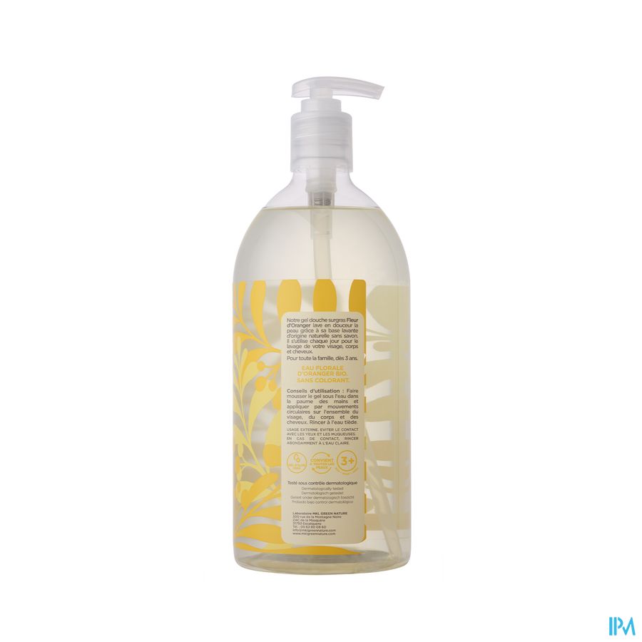 Mkl Gel Douche Bio Fleur Oranger Fl Pompe 1l