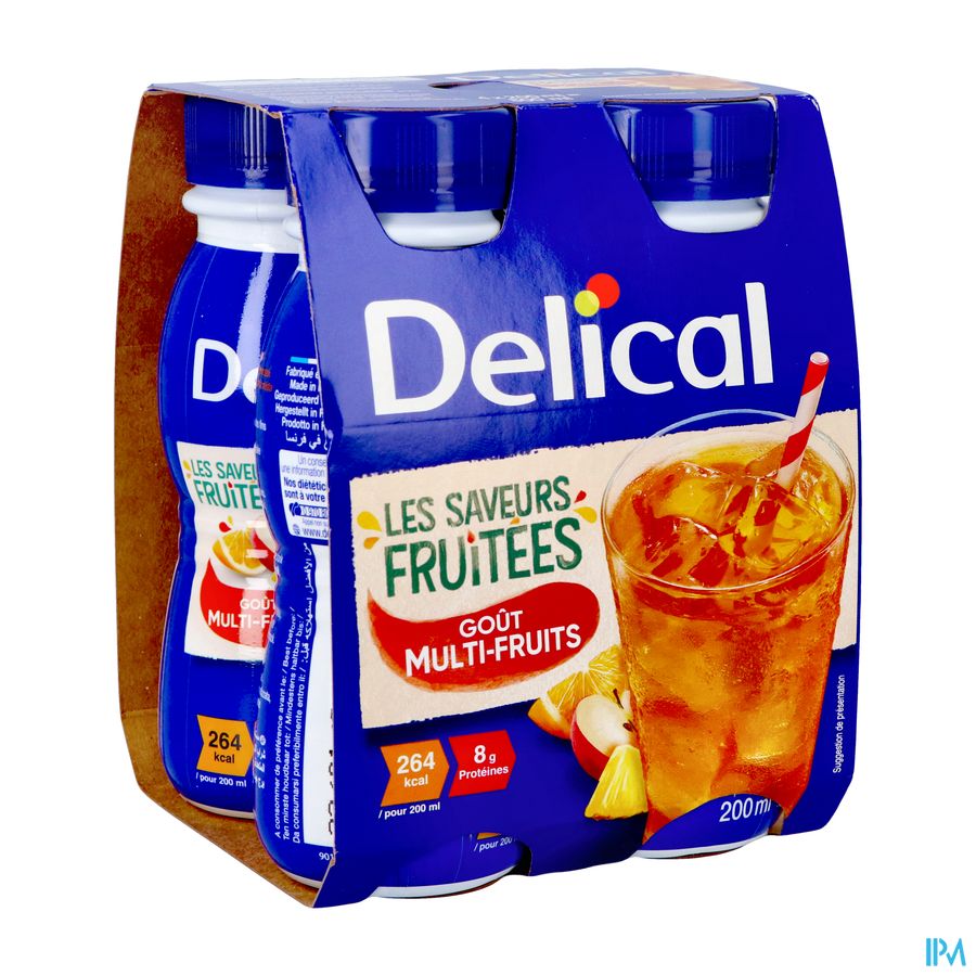 Delical Boisson Fruitee Multi-fruits 4x200ml