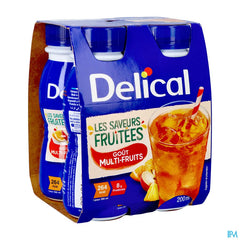 Delical Boisson Fruitee Multi-fruits 4x200ml