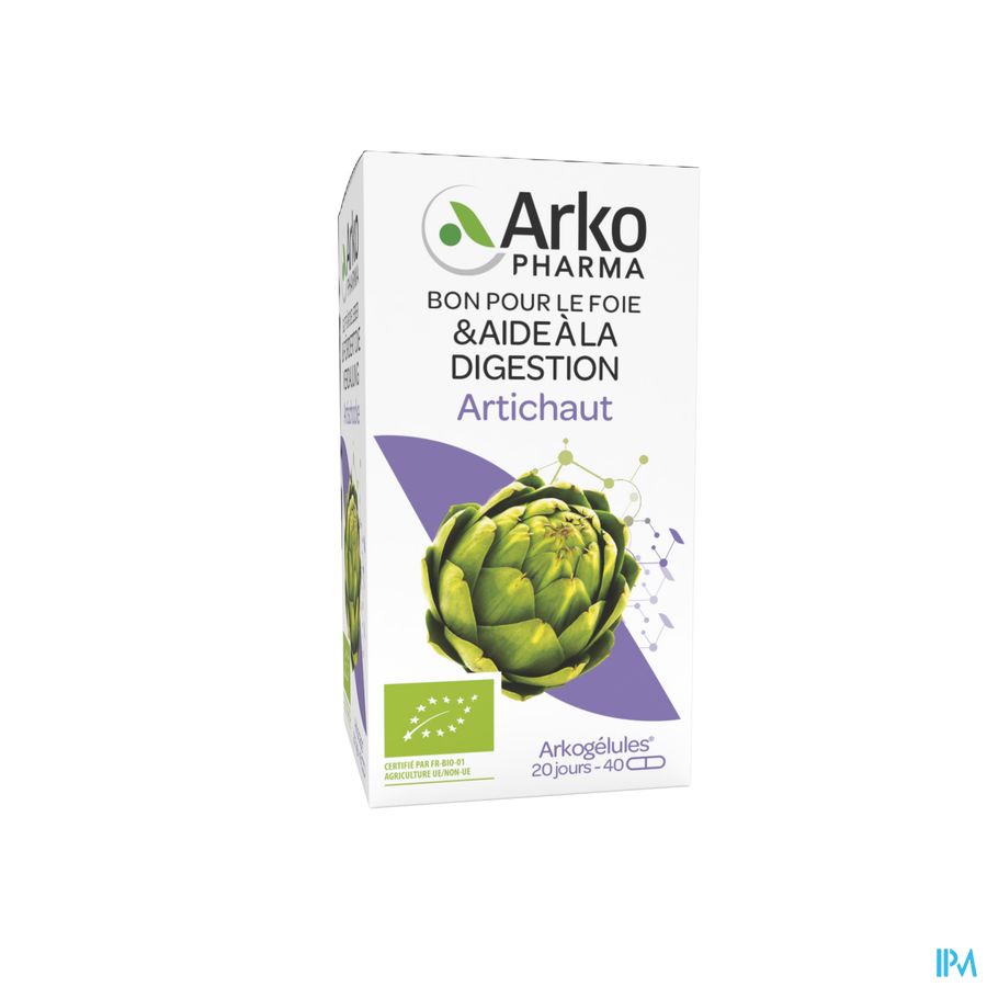 Arkopharma Arkogélules Artichaut Confort Digestif Bon pour le foie et aide à la digestion Complément Alimentaire 40 Gélules