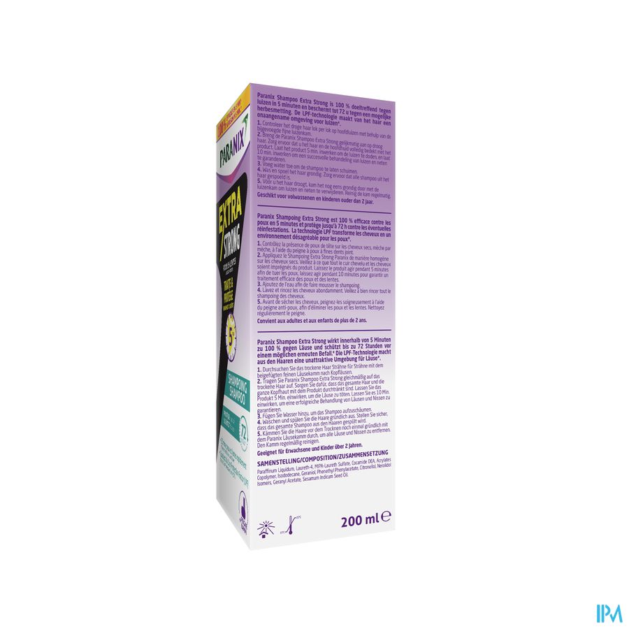 Paranix® Shampooing Extra Strong 200 ml: Poux et Lentes. Traite et Protège. En 5 Min.